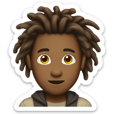 Brown guy with dreadlocks sticker
