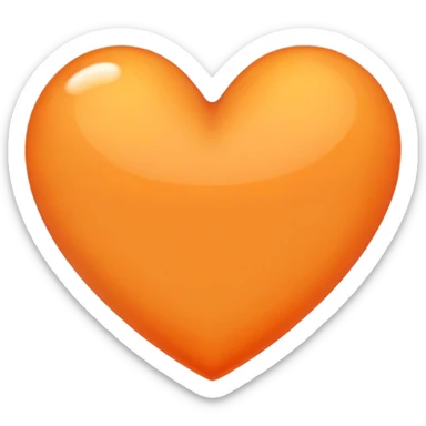 Light Orange Heart sticker