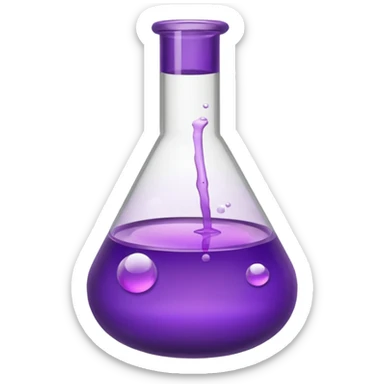 purple chemical flask sticker