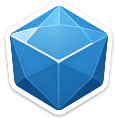 Centang biru segi 12 sticker