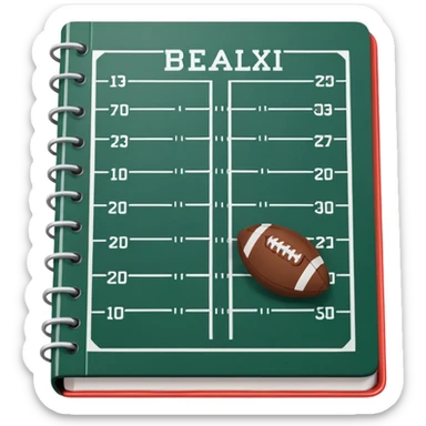 amercian football playbook sticker