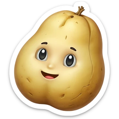 potato without skin sticker