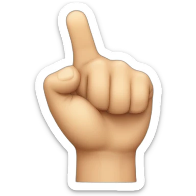 Punch second finger up hand gesture sticker