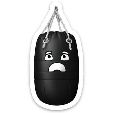black punching bag sticker