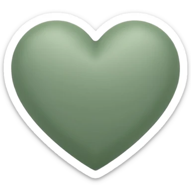 Sage green heart sticker