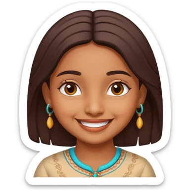 Cute girl Indian  sticker