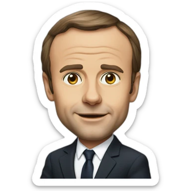 Emmanuel Macron replace nian cat sticker