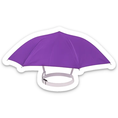 purple umbrella hat sticker