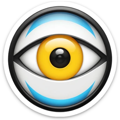 Minimalist emoji-style sticker of a wide open eye with a camera flash bursting into it. High contrast black and white with sharp lines. No gradients.
 sticker