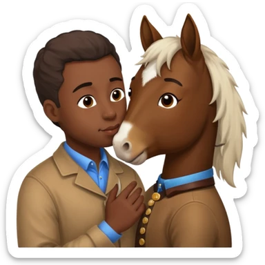 Black guy kissing horse with down syndrome not sexy? sticker