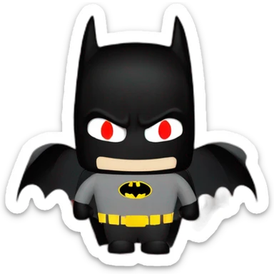 batman with red light on carpet sticker