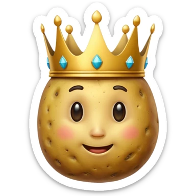 Potato with a crown  sticker