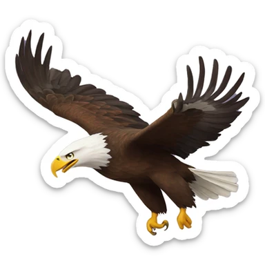 Bald Eagle Flying sticker