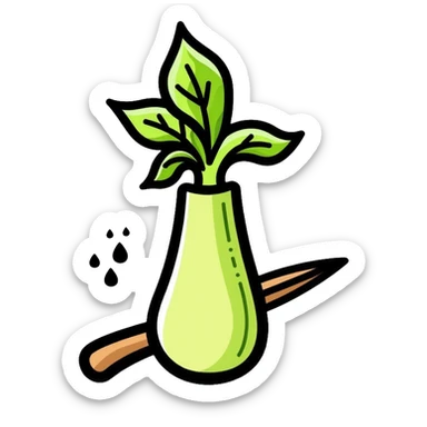 wasabi grinder with fresh wasabi root, traditional Japanese utensil sticker