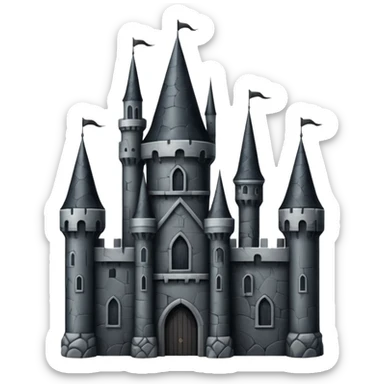 Gothic black castle sticker