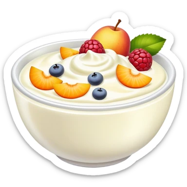 bowl of fruits and yogurt  sticker