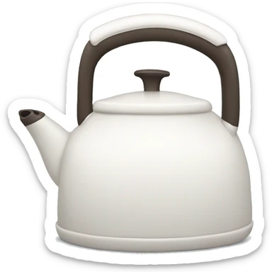 White tea kettle sticker