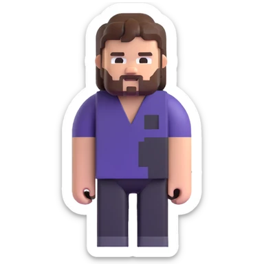 Jack Black as a Minecraft character sticker