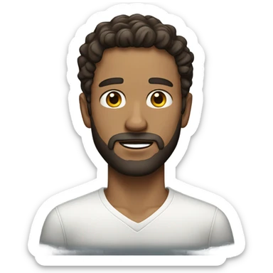 dev-short beard-brunette-wavyhair-- sticker