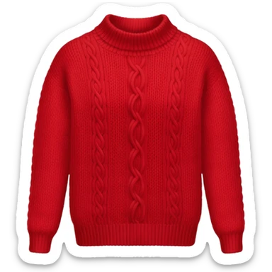 red knitwear sticker