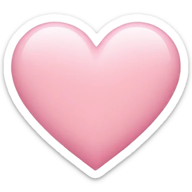 soft pink heart sticker