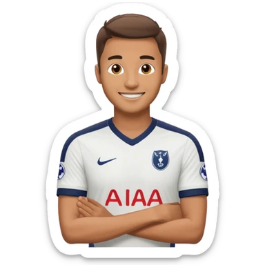 man in Tottenham hotspurs kit sticker