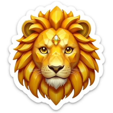 Pokemon legendary laranja and yellow crystal lion sticker