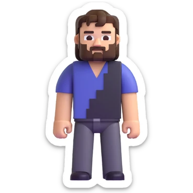 Jack Black as a Minecraft character sticker