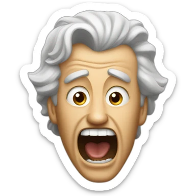 father of mozart screaming angry at him sticker