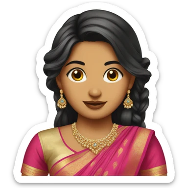 Desi indian saree girl  sticker