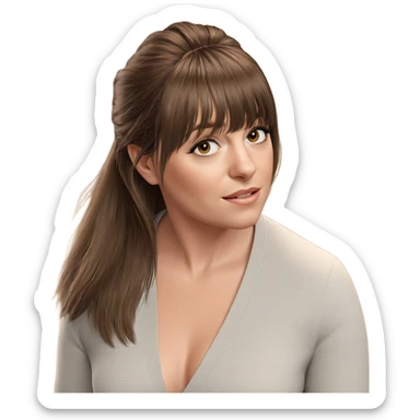 realistic portrait of girl sticker