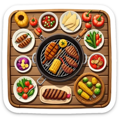 BBQ table sticker