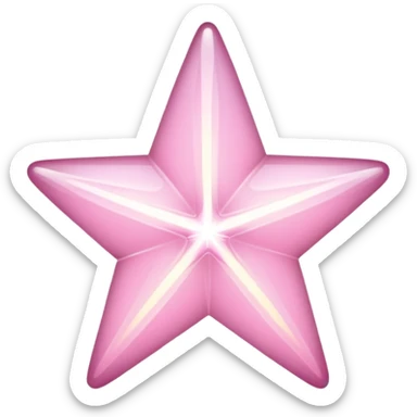 pale pink star sparkle sticker