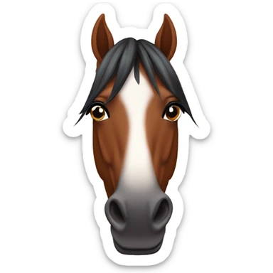 Bay horse with star on face sticker