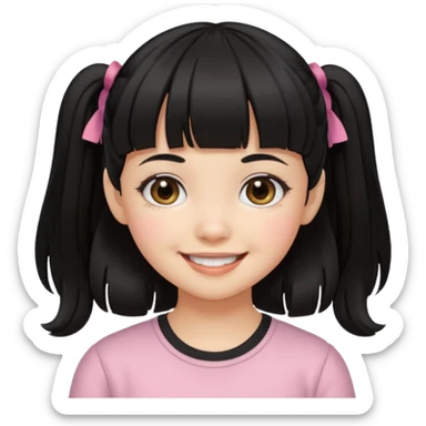 It's a trend setter that gives information about all kinds of skin and beauty, but it's a bit mild with black hair, bangs, and pigtails. It's kind of cute and smiling sticker