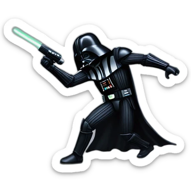 Darth vader fight xenomorph sticker