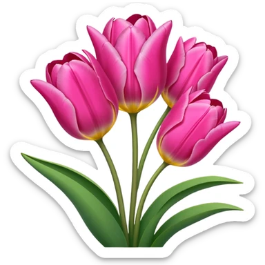 Pink tulips sticker