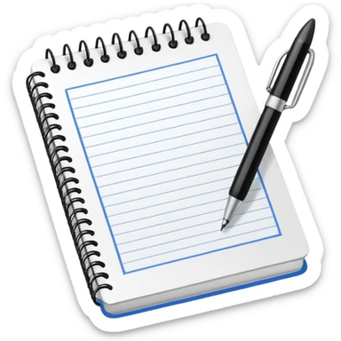 A textbook and a copybook with a pen sticker