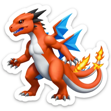 Charmeleon-Guilmon-Zekrom-Kyurem-fusion, full body sticker
