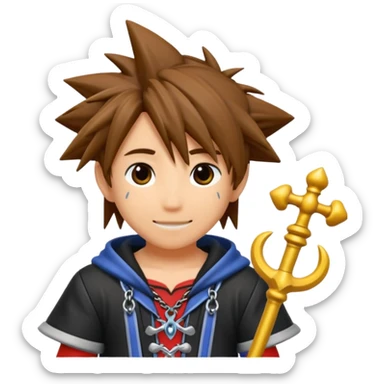 sora de kingdom hearts qui est souriant sticker