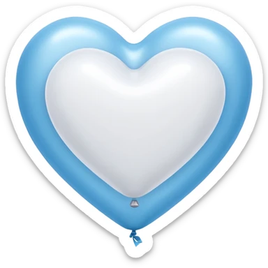 White heart balloons sticker