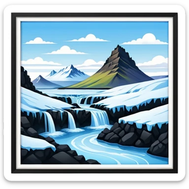 Iceland in professional look sticker
