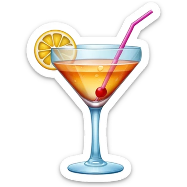 cocktail glass sticker