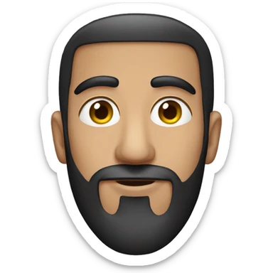arab man with short beard black hair  sticker