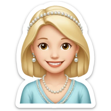 Pearl String Girl sticker