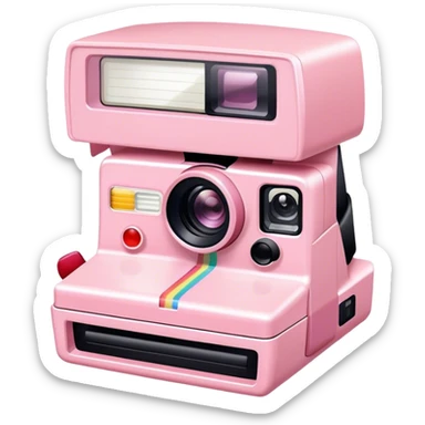 Polaroid pictures light pink  sticker