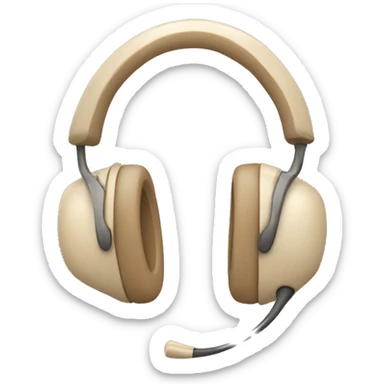 beige headset sticker
