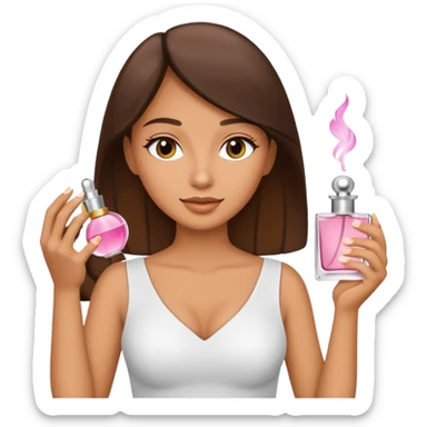 Mujer aplicándose perfume  sticker