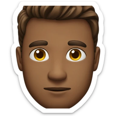 Brow hair guy with fever sticker