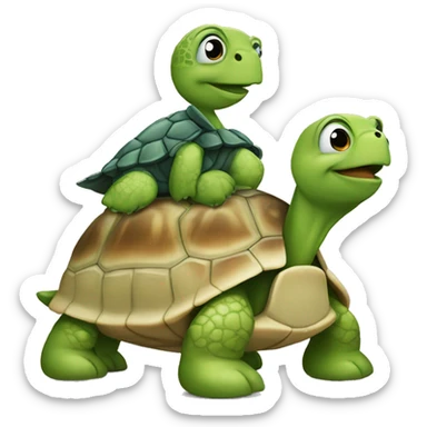 turtle wearing a too-too sticker
